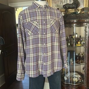 Ralph Lauren Sz XXL Denim & Supply Purple Men’s Button Down Flannel EUC